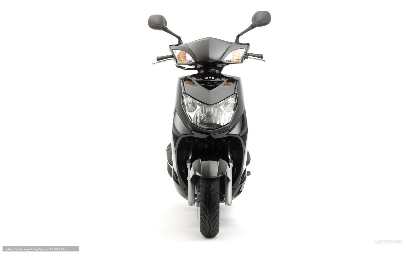 black scooter front view