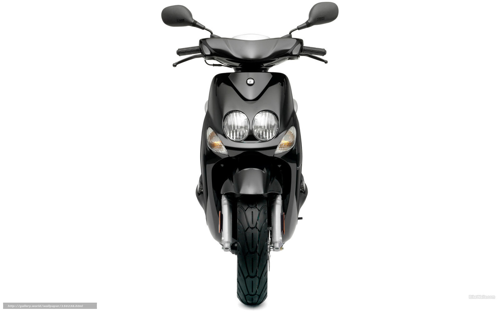 black scooter front view