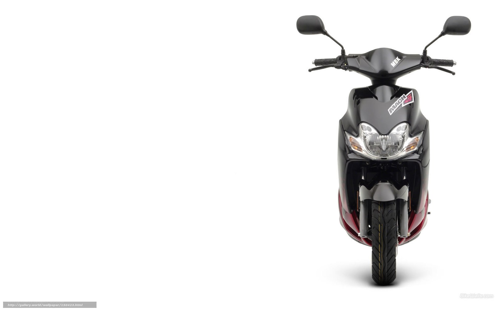 black scooter front view