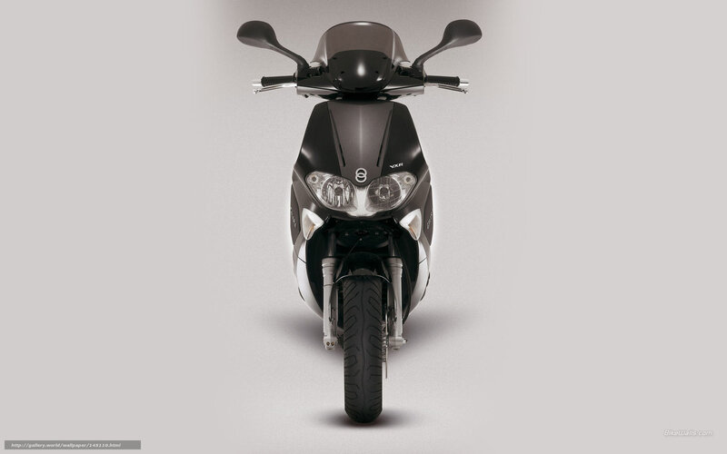 Black Scooter Front View — Gray