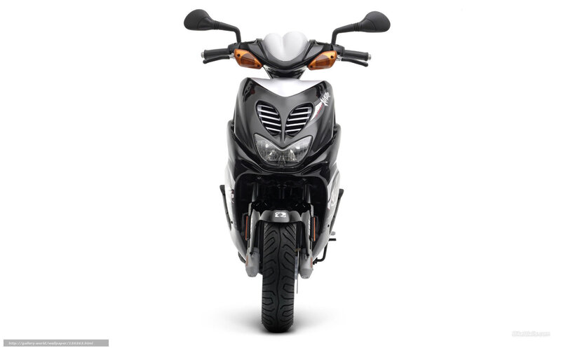 Black Scooter Front View — Neutral, Photograph, Handlebars, Headlight
