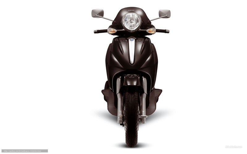 Black Scooter Front View — Neutral, Photograph, Headlight, Mirrors, Handlebars