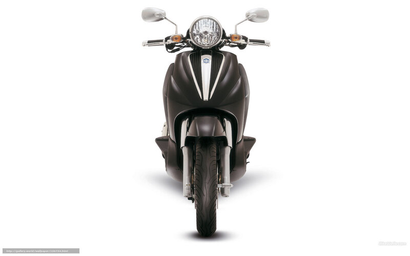 Black Scooter Front View — Neutral, Photograph, Headlight