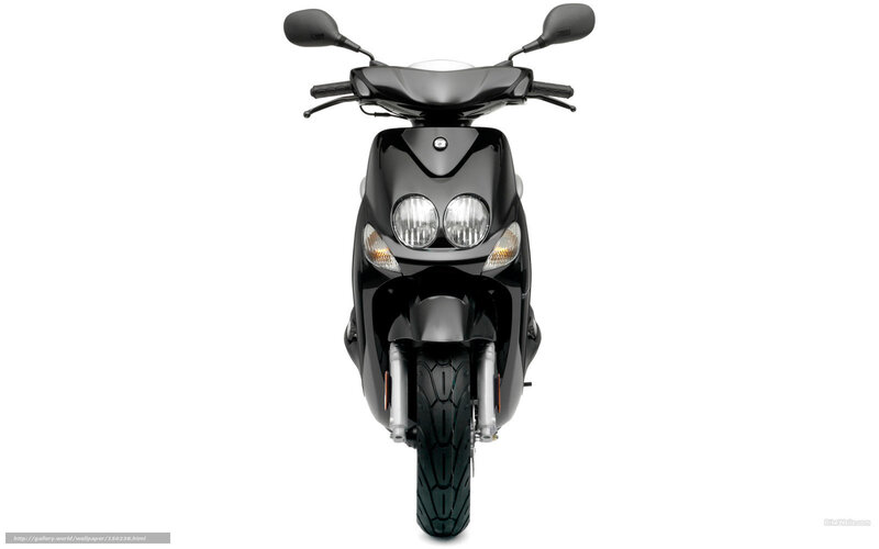 Black Scooter Front View — Neutral, Photograph, Headlights