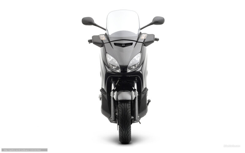 Black Scooter Front View — Neutral, Photograph, Windshield, Headlights
