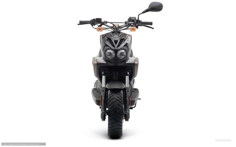 Black Scooter Front View — Neutral