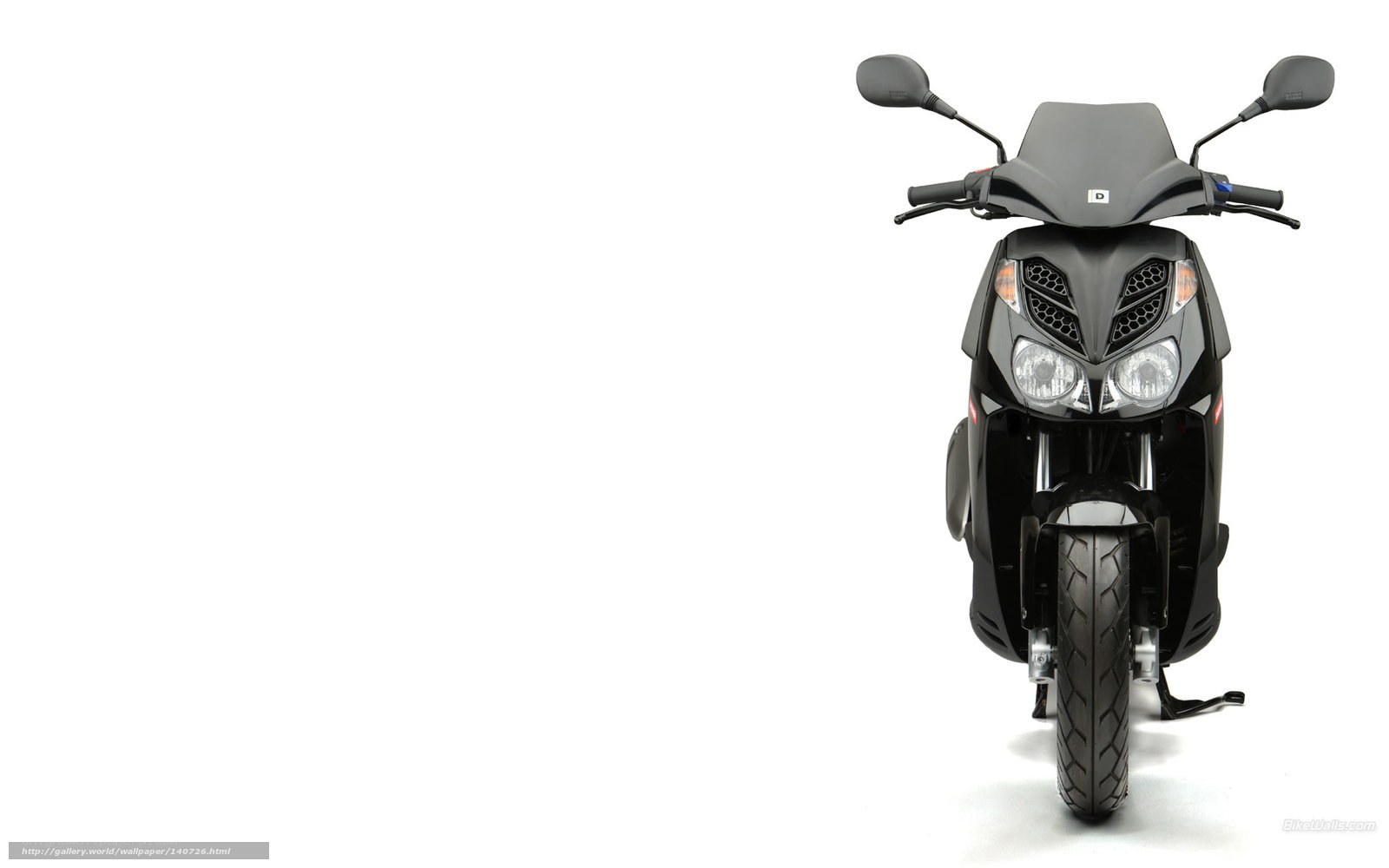 black scooter front view