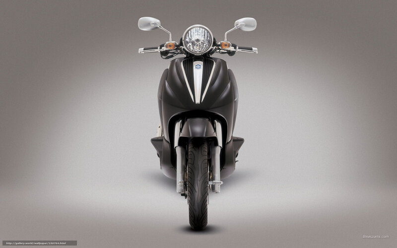Black Scooter — Gray, Neutral, Photograph, Headlight