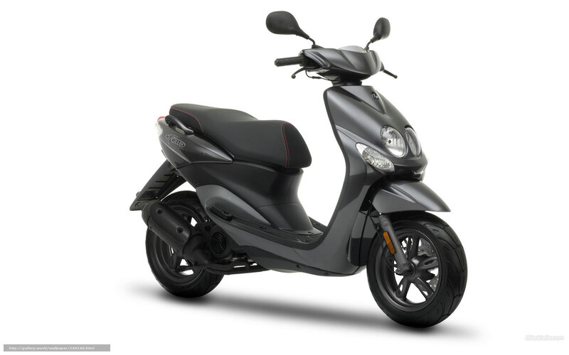 Black Scooter — Gray, Neutral, Photograph, Seat, Headlight