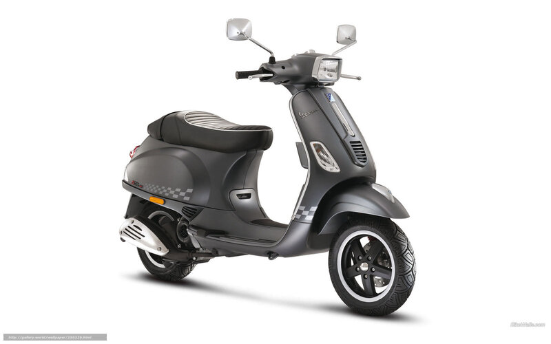 Black Scooter — Gray, Neutral, Photograph, Seat, Mirrors