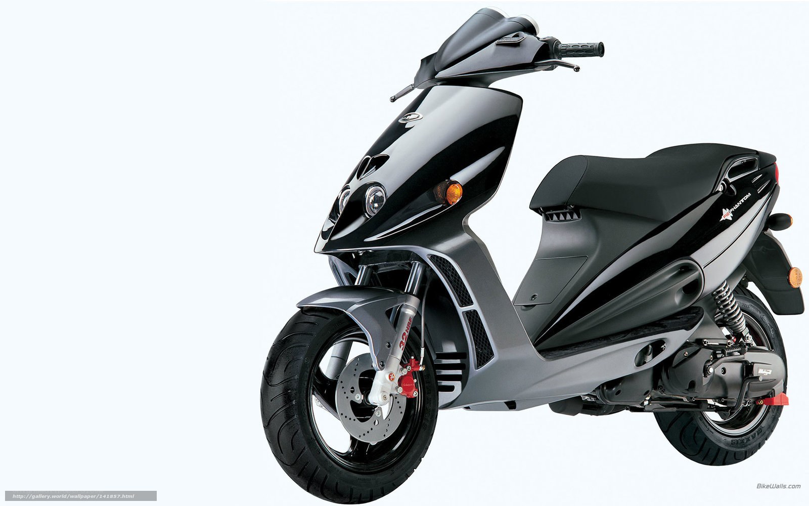 black scooter motorcycle