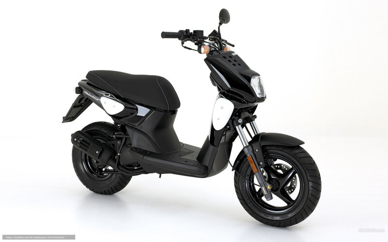 Black Scooter — Neutral, Photograph, Handlebars, Seat, Headlight