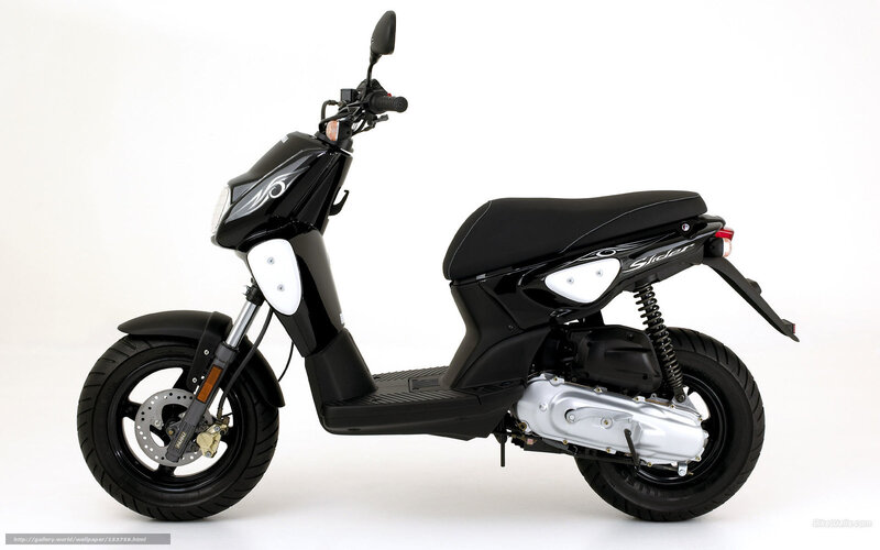 Black Scooter — Neutral, Photograph, Seat, Engine