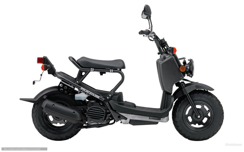 Black Scooter — Neutral, Photograph, Seat, Handlebars