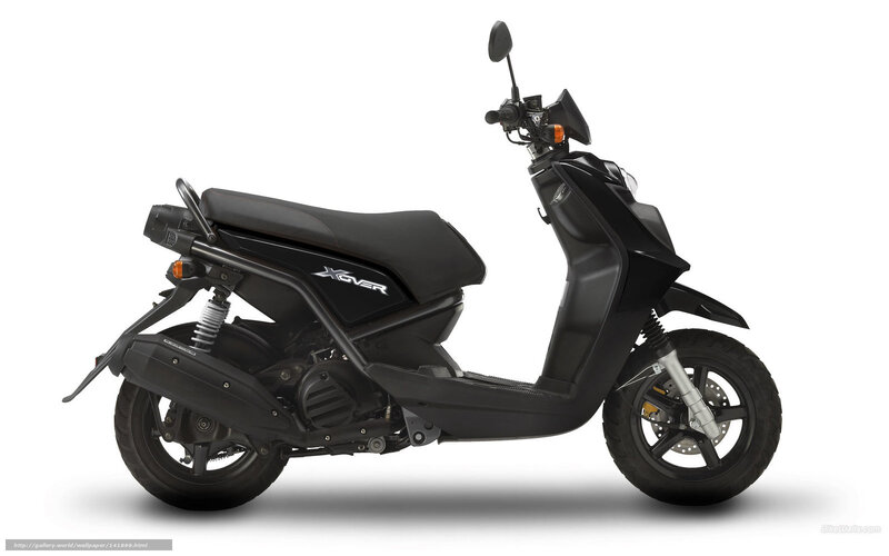 Black Scooter — Neutral, Photograph, Seat, Mirror