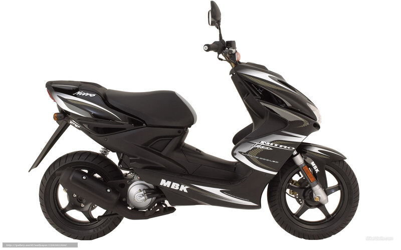 Black Scooter — Neutral, Photograph, Seat, Mirror, Wheel