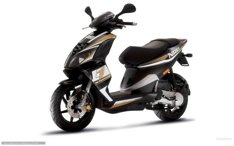 Black Scooter — Neutral, Photograph, Seat, Wheel, Handlebars