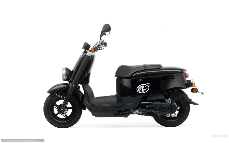 Black Scooter — Neutral, Photograph, Wheel, Seat