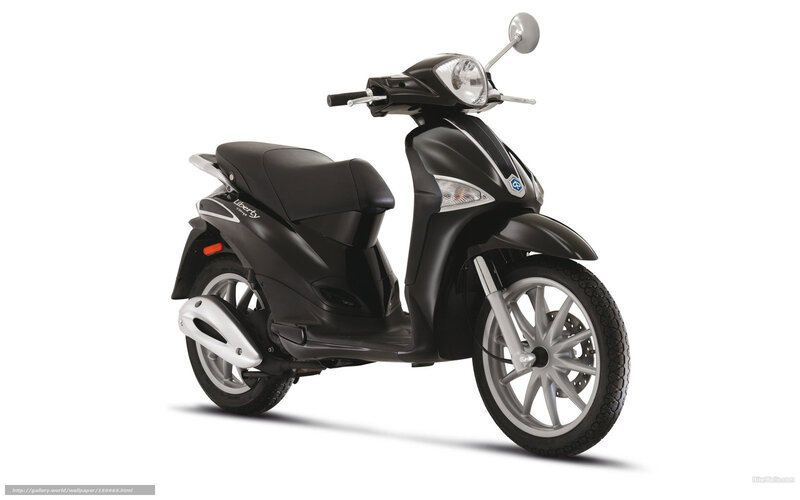Black Scooter — Neutral, Photograph, Wheel
