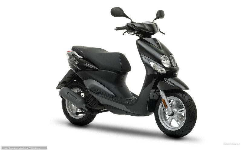 black scooter on white background