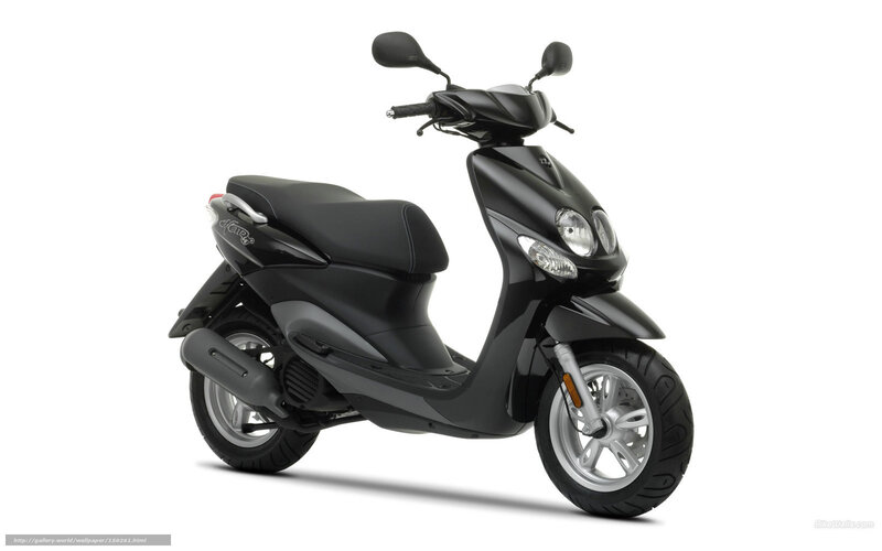 black scooter on white background