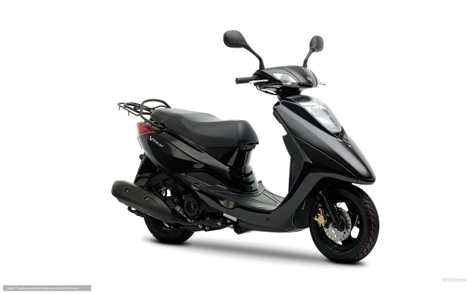 black scooter on white background