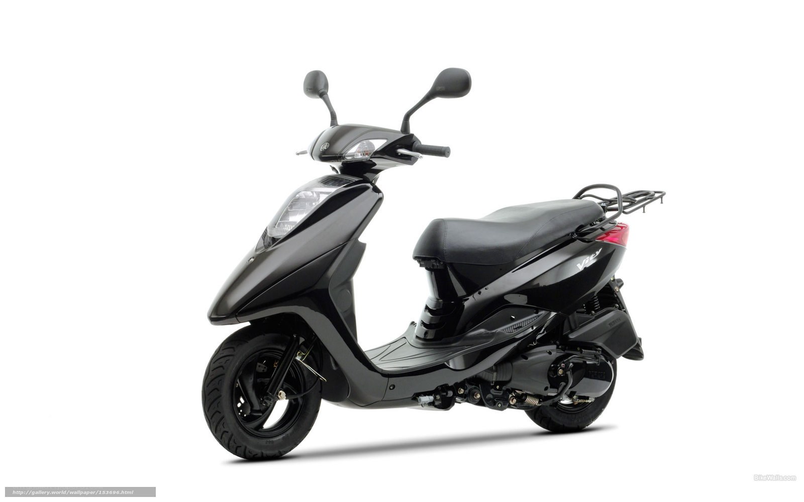 black scooter on white background