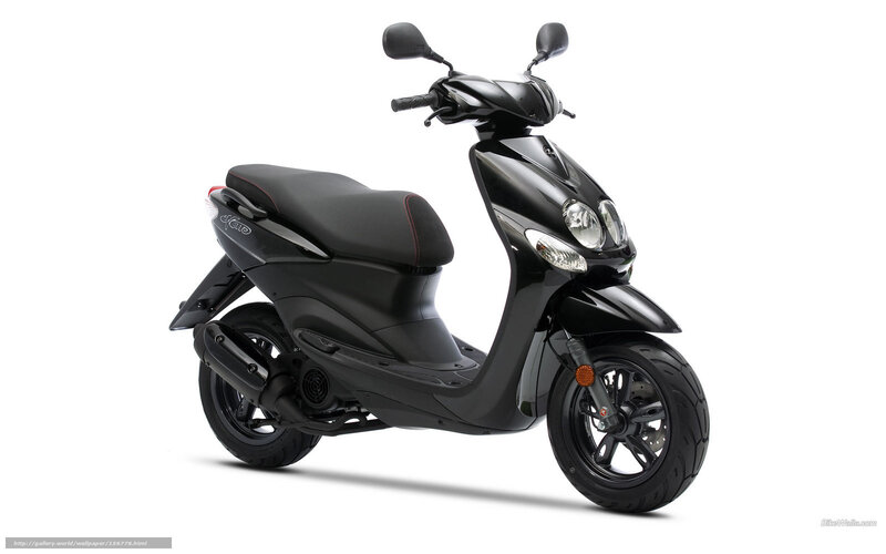 black scooter on white background