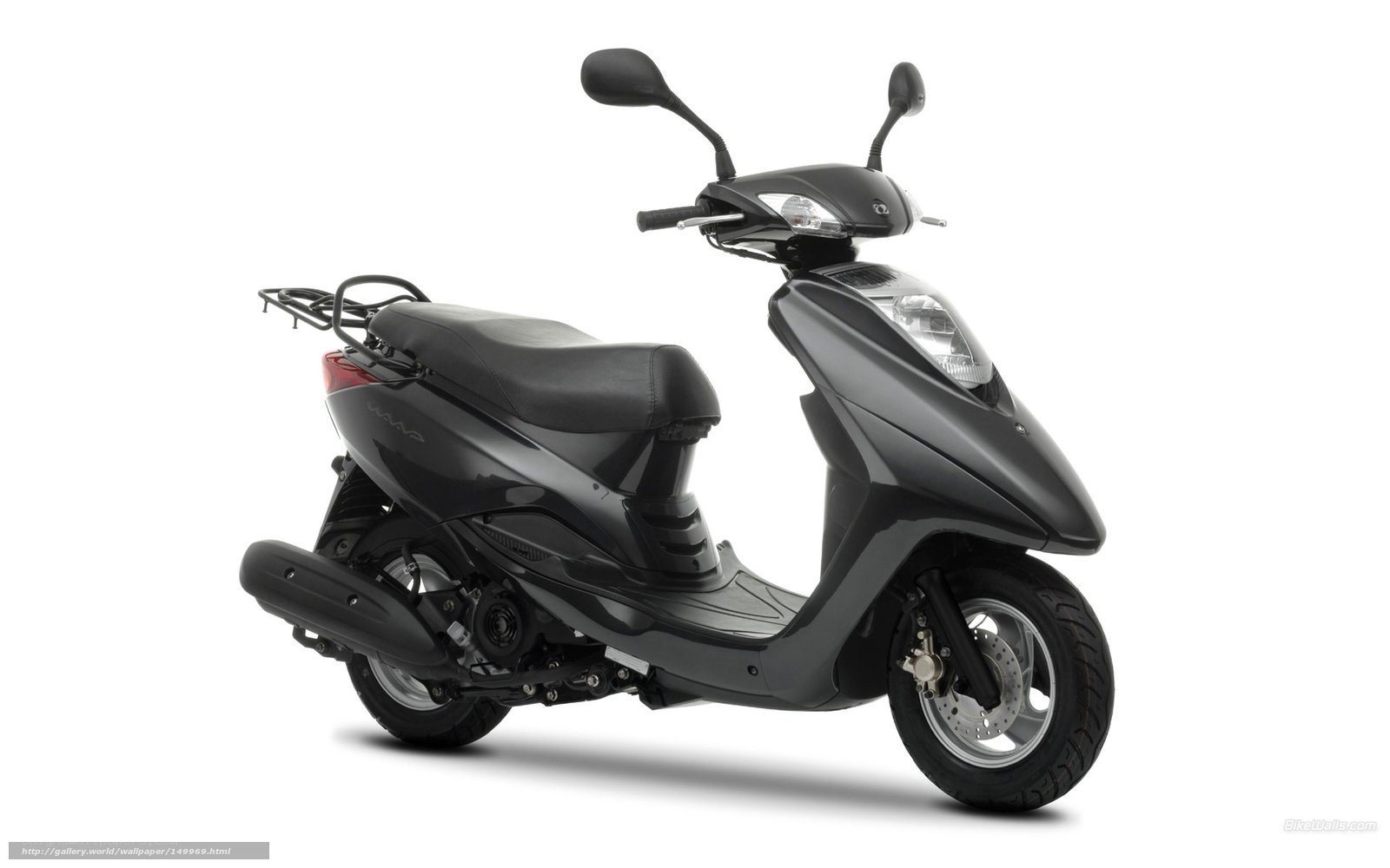 black scooter on white background