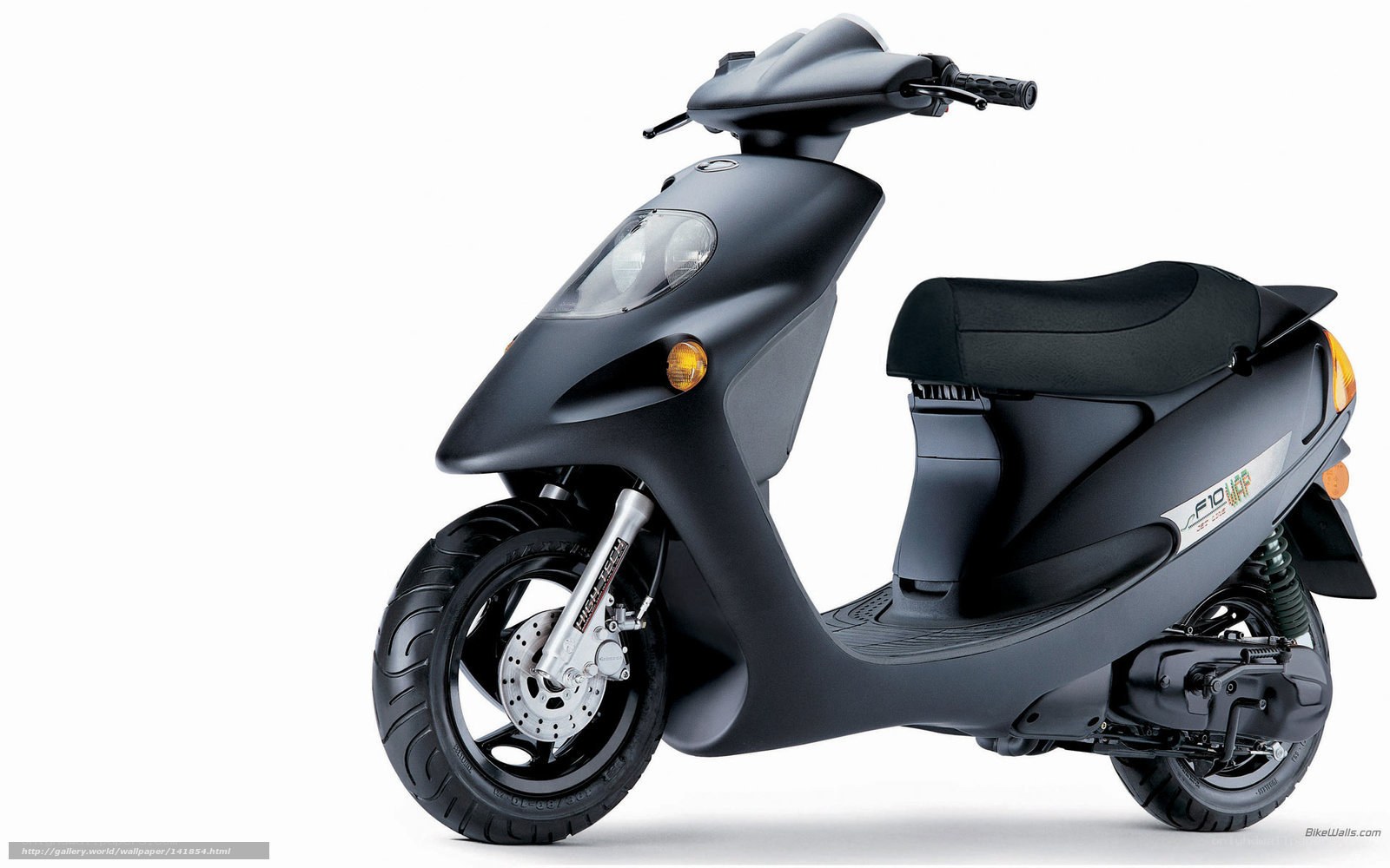 black scooter on white background