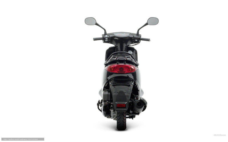 black scooter rear view