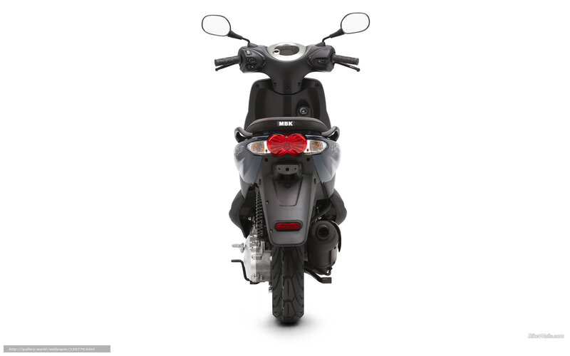 black scooter rear view