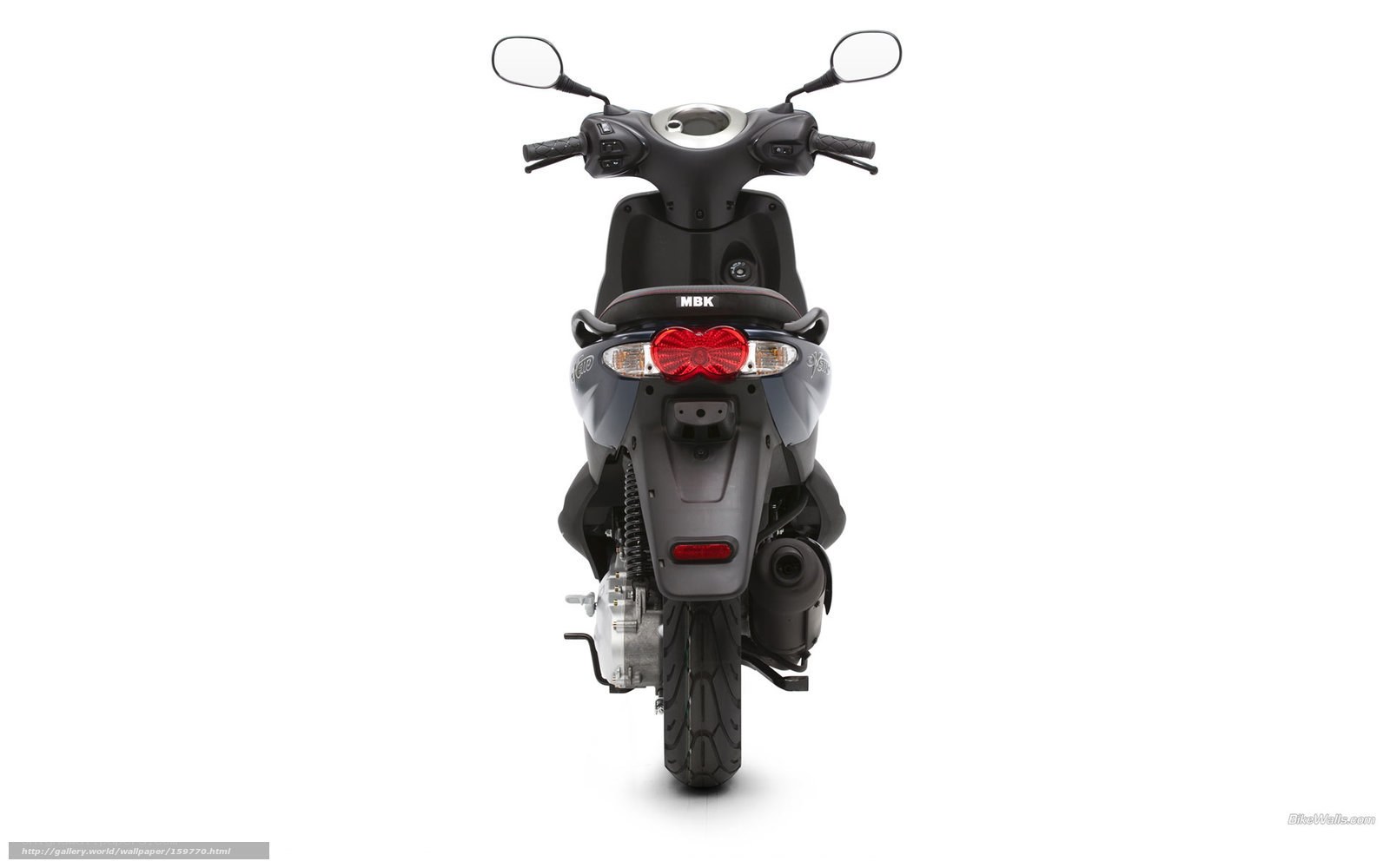 black scooter rear view