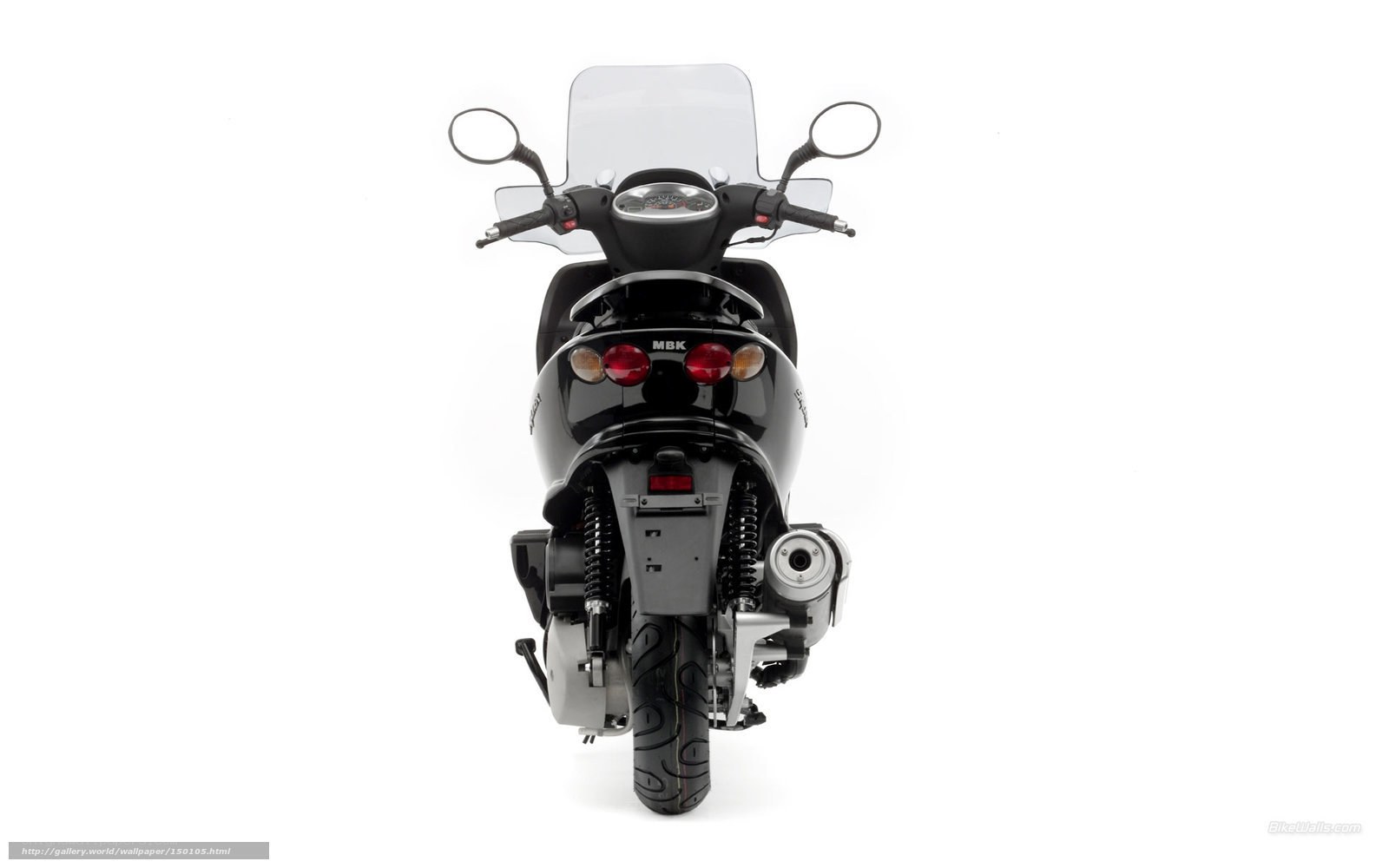 black scooter rear view