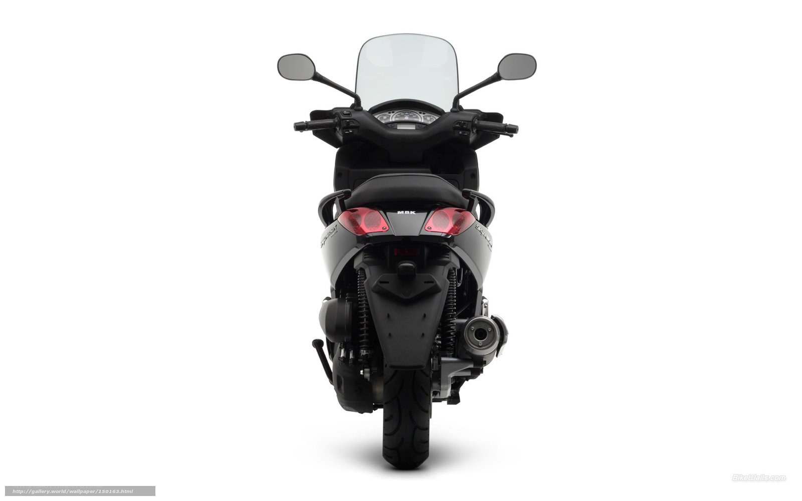 black scooter rear view