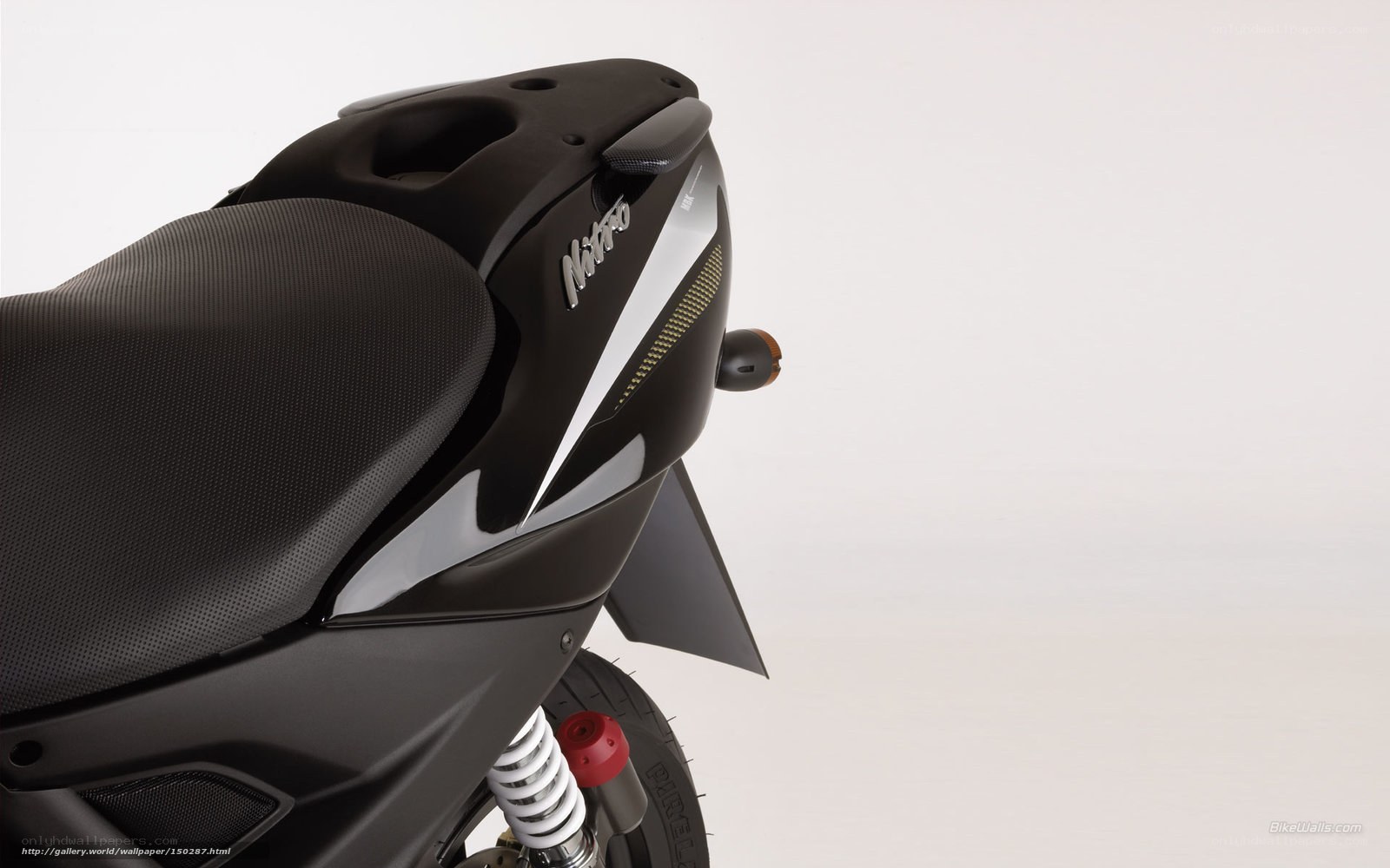 black scooter rear view