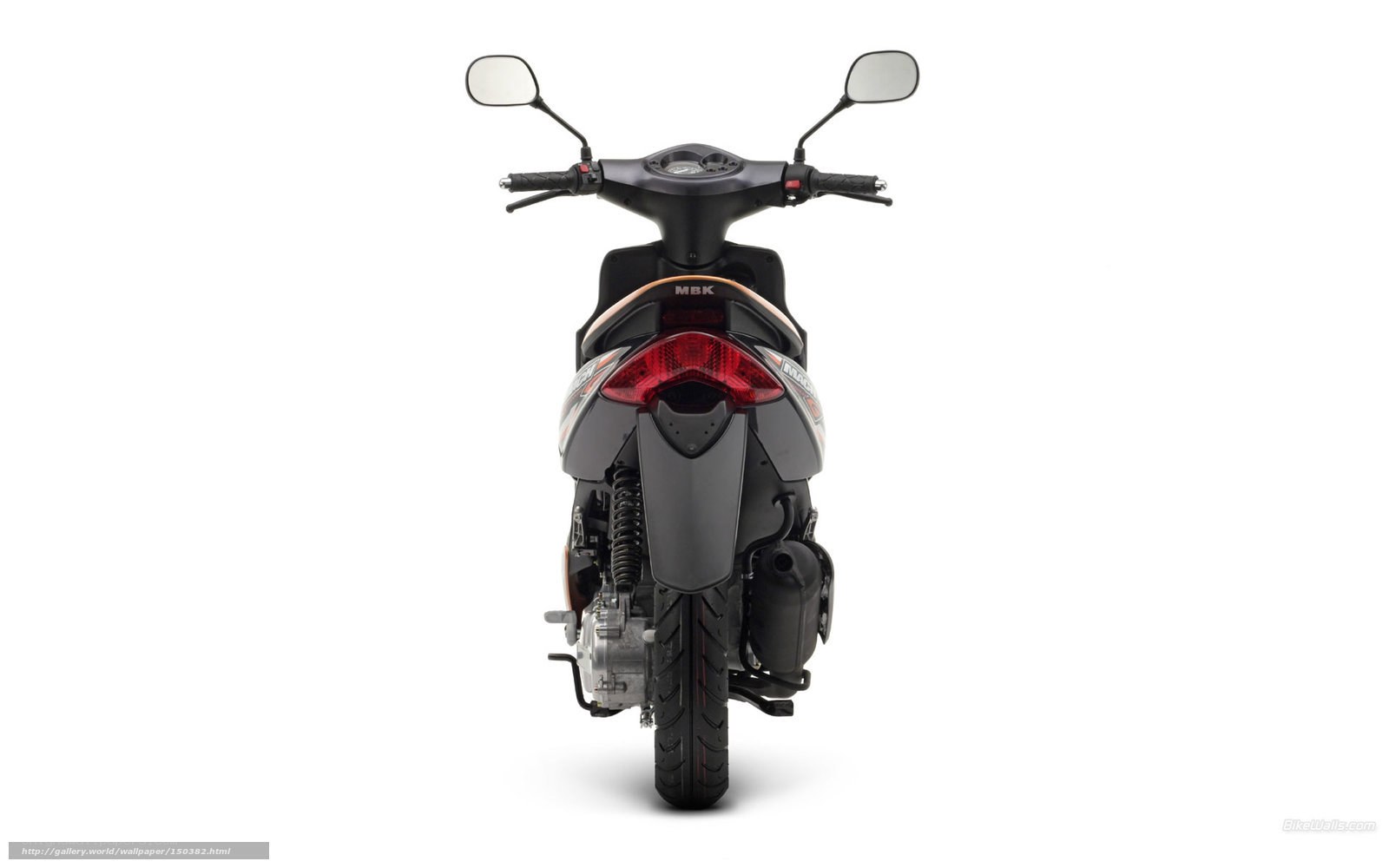 black scooter rear view