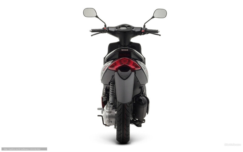Black Scooter Rear View — Neutral, Photograph, Mirror, Taillight