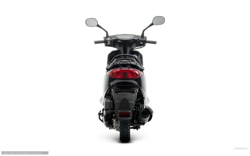 Black Scooter Rear View — Neutral, Photograph, Rear Light