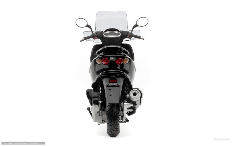 Black Scooter Rear View — Neutral, Photograph, Rear Lights