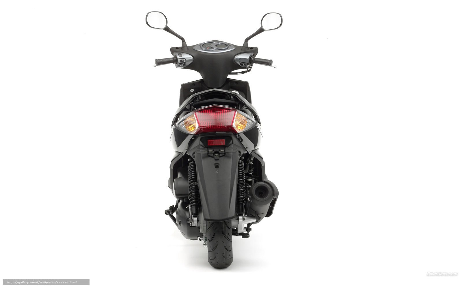 black scooter rear view