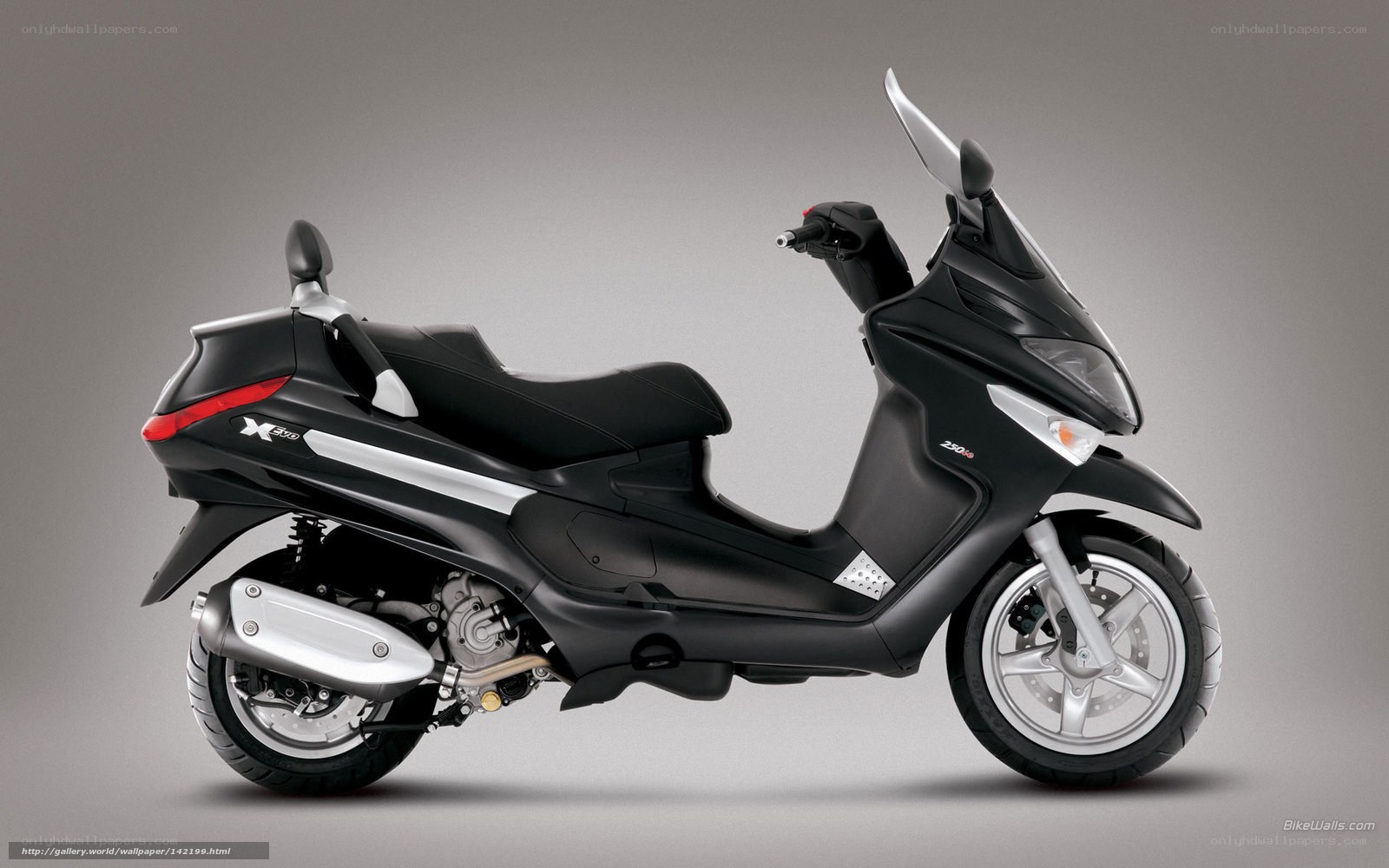 Black scooter side profile