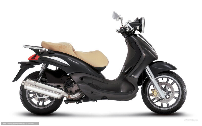 Black Scooter with Beige Seat — Neutral, Photograph, Exhaust, Headlight