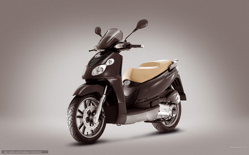 Black Scooter with Beige Seat — Neutral, Photograph, Windshield