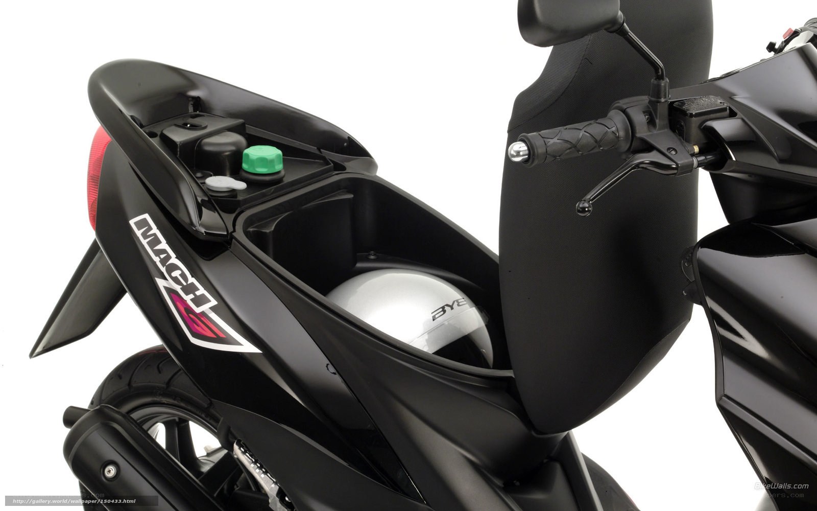 black scooter with helmet