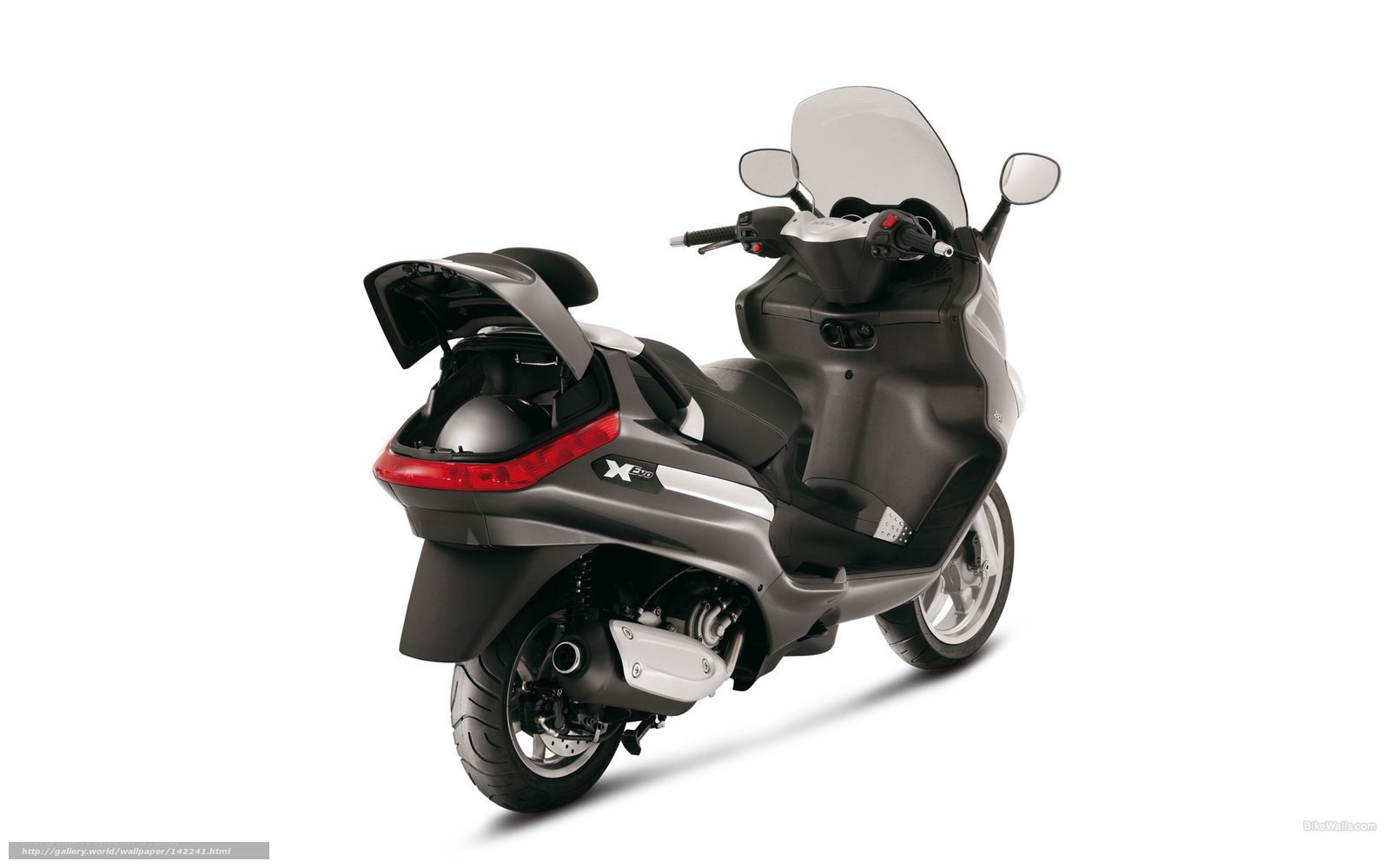black scooter with open storage