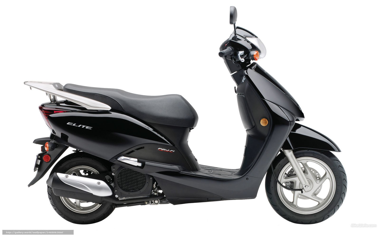 Black scooter with silver accents