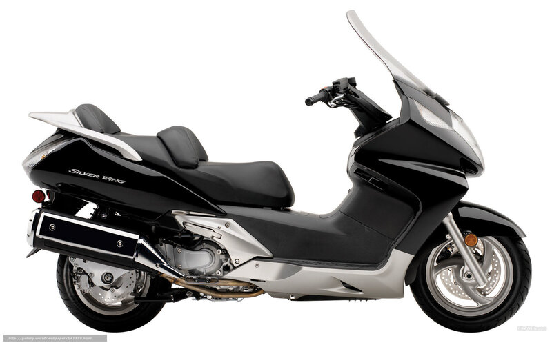 Black scooter with silver accents