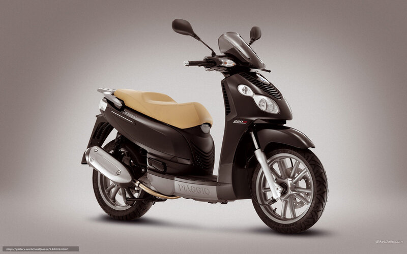 Black Scooter with Tan Seat — Neutral