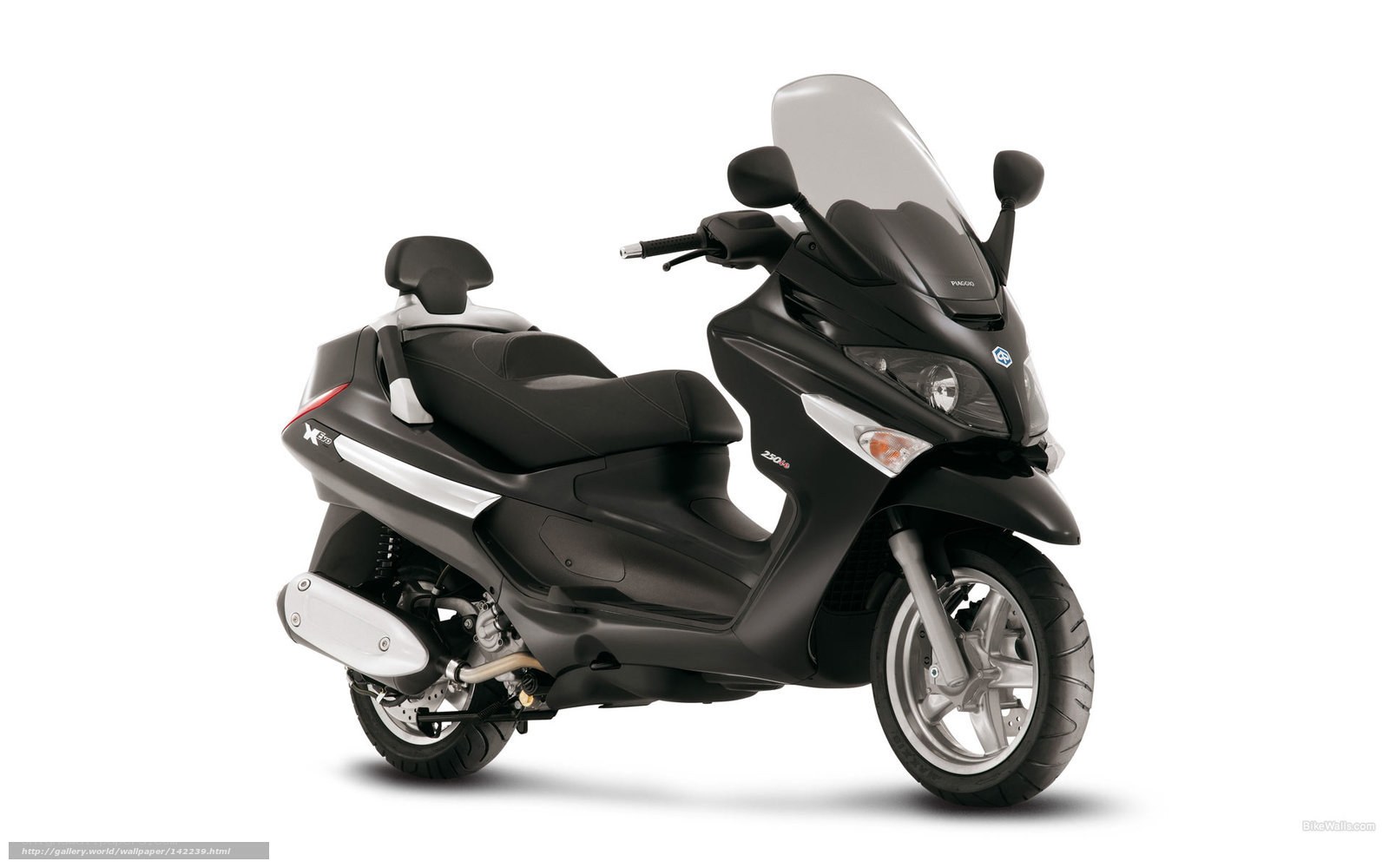 Black scooter with windscreen